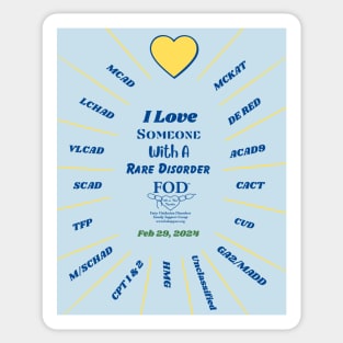 FOD Group Rare Disease Day 2024 I LOVE Sticker